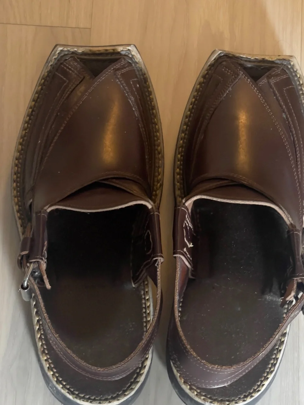 Men's Brown Leather Slip-On Dress Shoes
